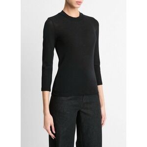VINCE. Wool 3/4 sleeve mock neck top